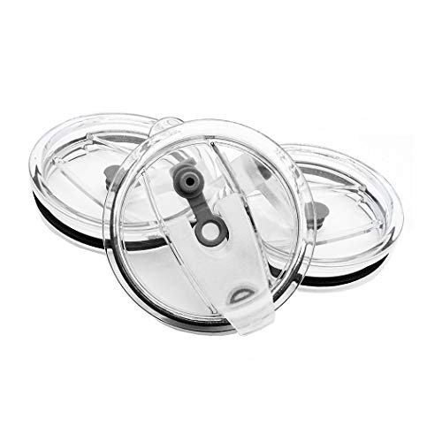 CNYMANY 3 Packs Lids for 20oz Tumblers, CNYMANY Spill-proof Splash Resistant Straw-friendly Cover for Old Style Rtic, Ozark Trail 20 oz. Cups - Gray - Image 1