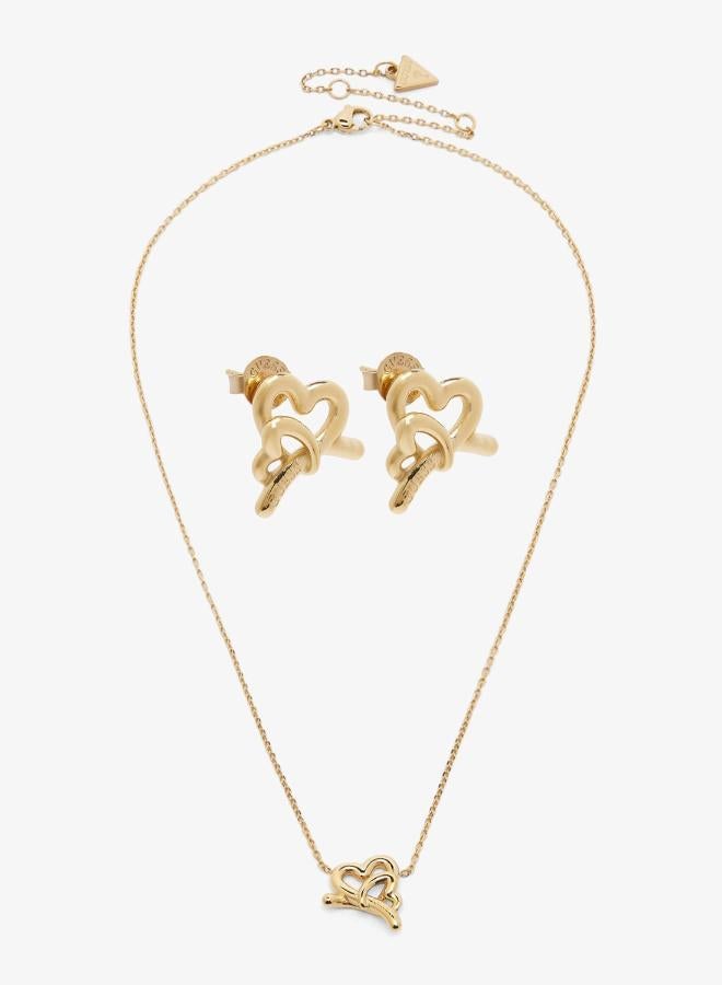GUESS Embraced Hearts Braceletand Studs - Image 1