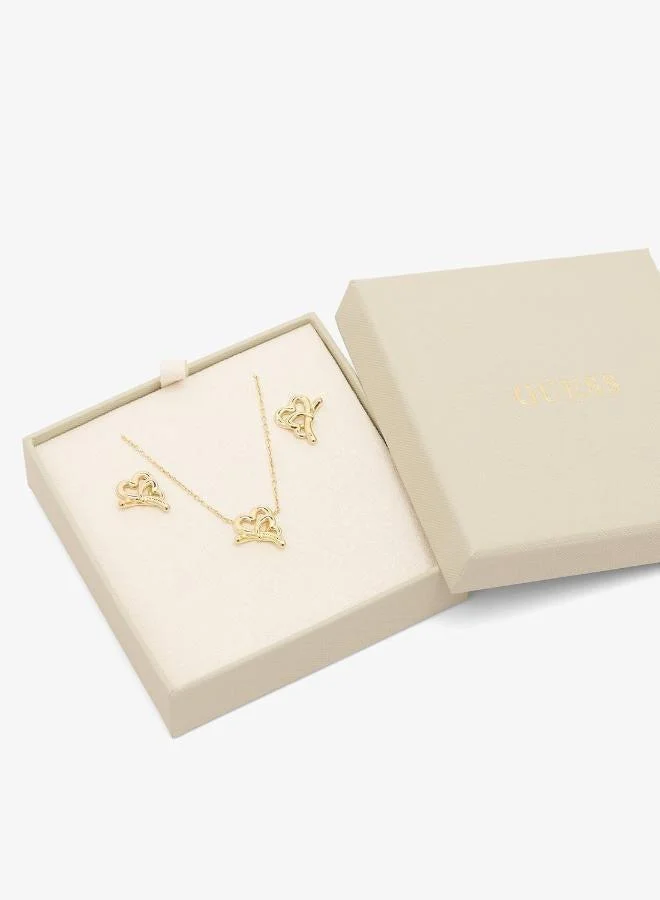 GUESS Embraced Hearts Braceletand Studs