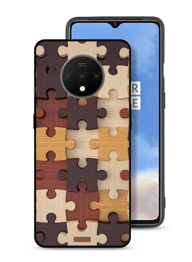 Tolwak OnePlus 7T Protective Case Cover Wooden Pattern - Image 1