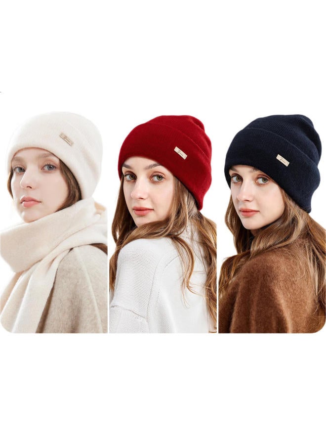 JIUMU Pure Wool Hat For Women, Autumn And Winter Warm Knitted Cap, Ladies' Knitted Hat, Postpartum Hat, Winter Cold-Proof Hat My070 - Image 1