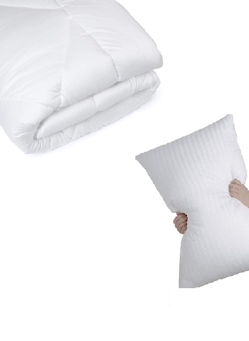 Blueberry Duvet Cotton Plain Single Duvet Insert 160X220Cm With 1 Piece Pillow  - Image 1