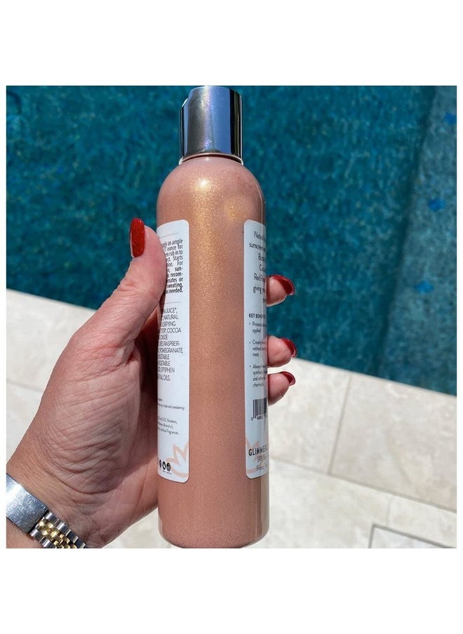 glimmer goddess Glimmer Goddess Glow Organic Shimmer Sunscreen - Reef-Safe SPF 40+ Broad Spectrum Protection, 8 oz - Vegan, Cruelty-Free  - Image 3