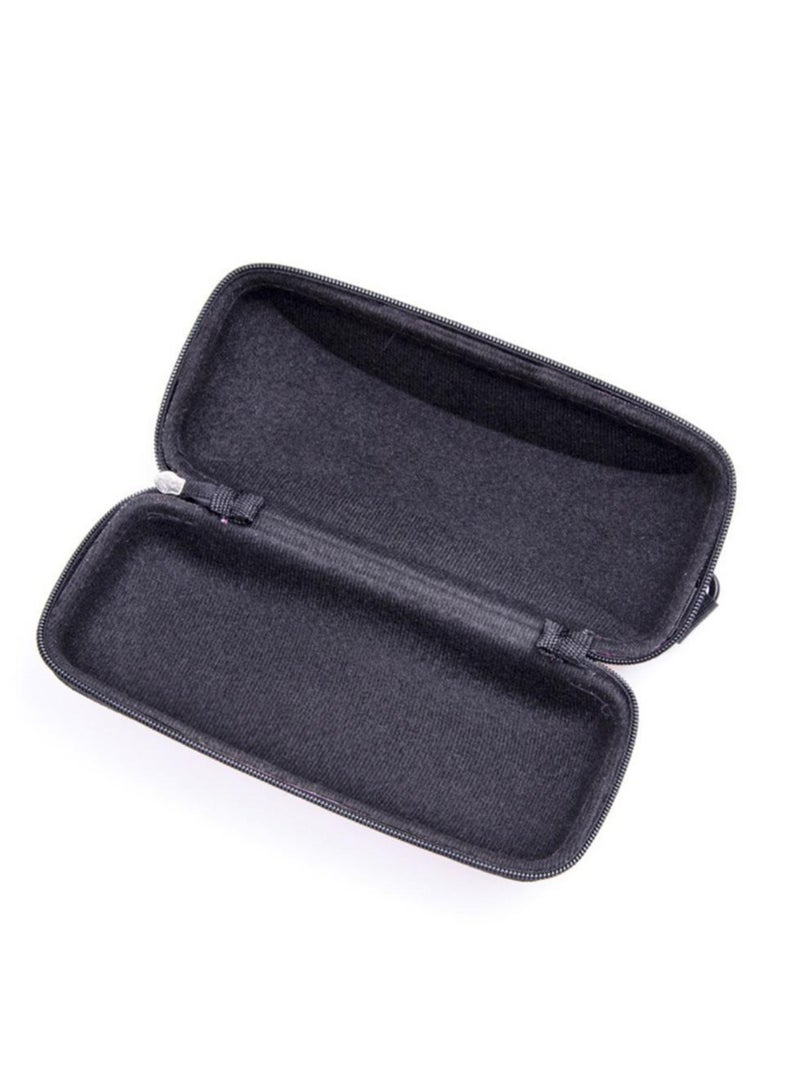 2 قطعة حقيبة نظارات شمسية مستطيلة الشكل بسحاب قابلة للحمل وحقيبة نظارات صلبة وحقيبة حماية للنظارات - Image 3