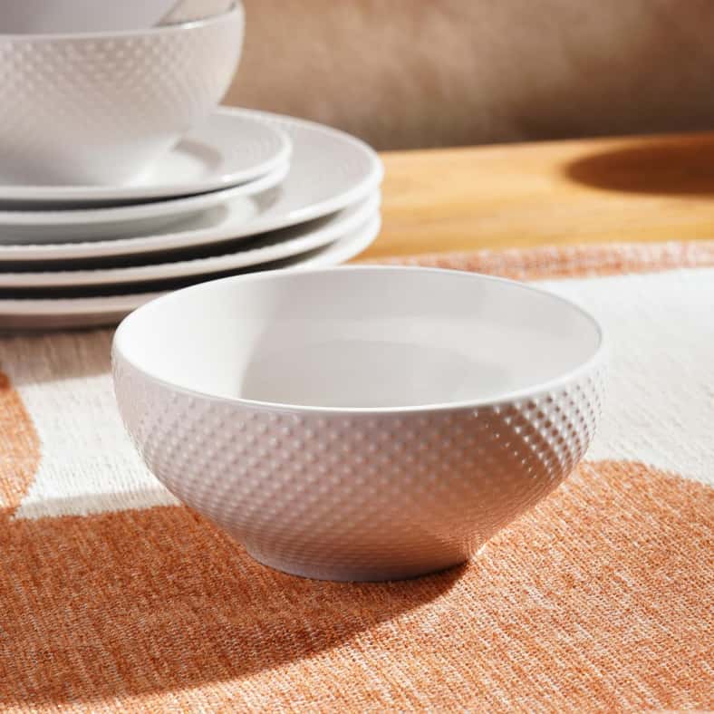 Pan Home طقم عشاء من البورسلين 12 قطعة مرقط - أبيض - Image 3