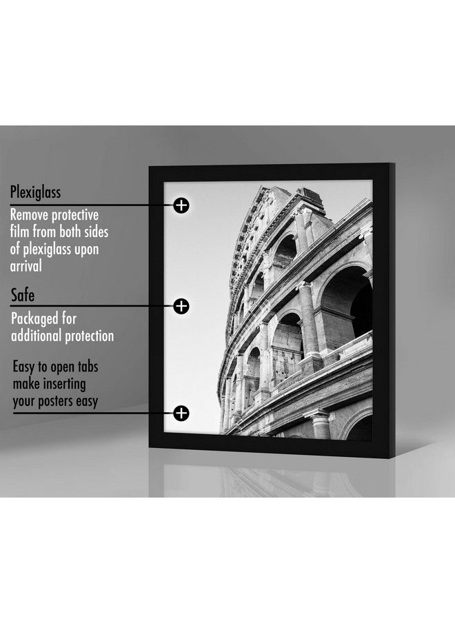 Americanflat Americanflat 20x24 Picture Frame with Polished Plexiglass - Black Picture Frame - Wide Photo Frames Made of Engineered Wood for Vertical or Horizontal Wall Display - Epic Collection - Black  - Image 2