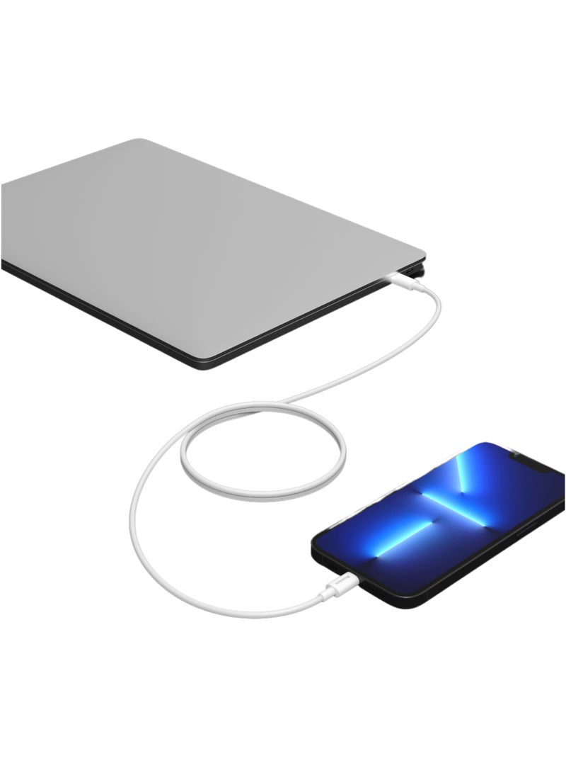 Huntkey L01 - USB C to lightning, MFI approved Fast Charging Cable, material: TPE, iPhone 14 13 12 11 Pro, iPad, iPod Current: 2.4A, 1.2M - Image 2