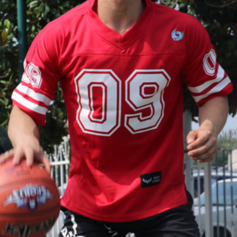 Men''s Summer Men''s Short-Sleeved T-Shirt Youth Large Size Sports T-Shirt Men''s Bird''s Eye Cloth Digital Printing Quick-Drying Clothing - Image 5