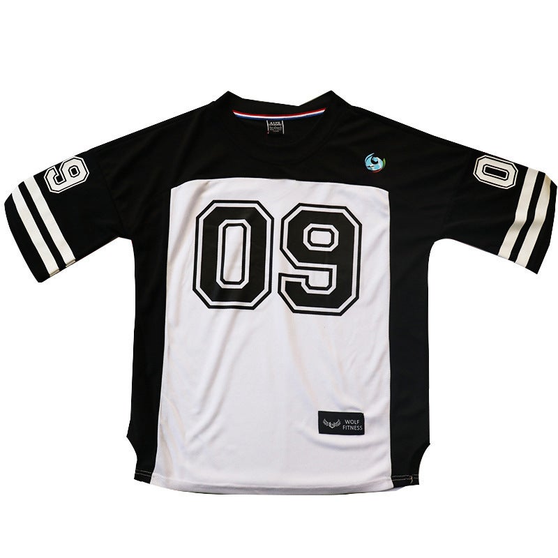 Men''s Summer Men''s Short-Sleeved T-Shirt Youth Large Size Sports T-Shirt Men''s Bird''s Eye Cloth Digital Printing Quick-Drying Clothing - Image 1