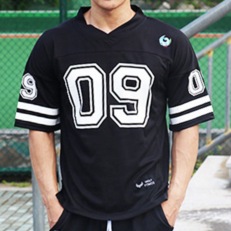 Men''s Summer Men''s Short-Sleeved T-Shirt Youth Large Size Sports T-Shirt Men''s Bird''s Eye Cloth Digital Printing Quick-Drying Clothing - Image 3