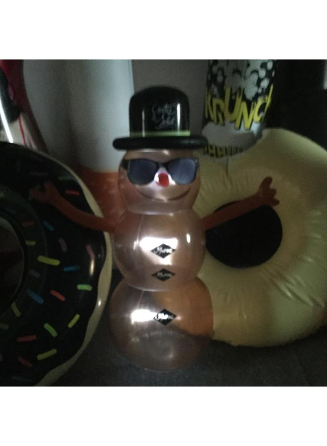 Custom Semi-transparent PVC Inflatable Snowman Inflatable Cartoon Model Children's Toy Advertising Display OEM-Color:Translucent  - Image 3