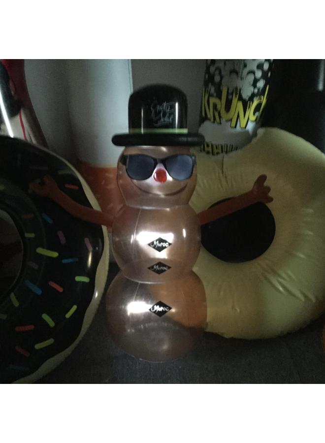 Custom Semi-transparent PVC Inflatable Snowman Inflatable Cartoon Model Children's Toy Advertising Display OEM-Color:Translucent  - Image 4