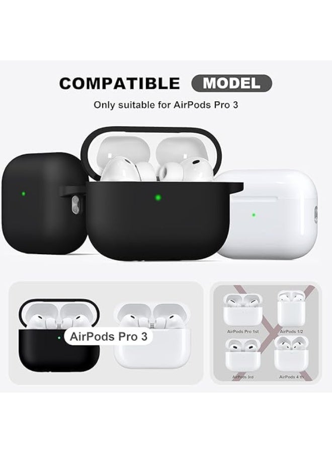 فكرة Fekra متوافق مع AirPods Pro 3 (2025)، غطاء واقي كامل من السيليكون الناعم لحافظة Apple AirPods Pro3 2025 مع سلسلة مفاتيح، متوافق مع حافظة AirPods من الجيل الرابع للنساء والرجال - Image 2