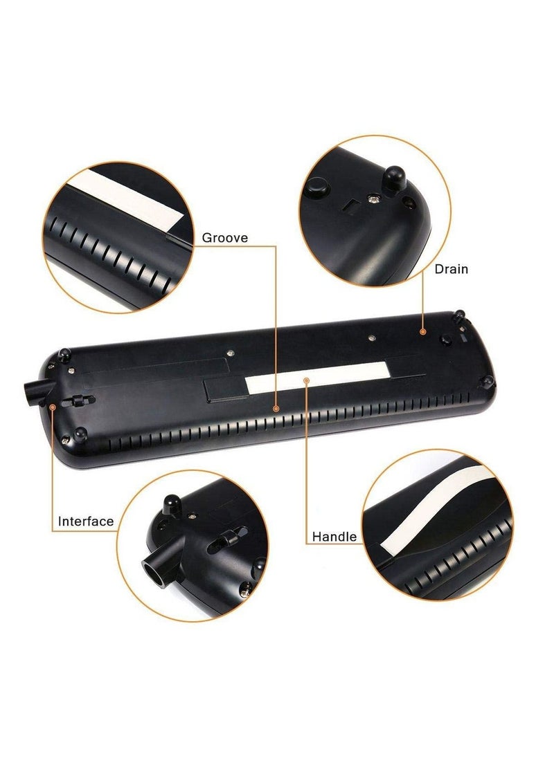 Professional Mouth Piano Melodica Instrument - Mouth Keyboard Piano Organ Melodica Set w/Mouthpiece Tube Accessories for Beginner or Band -(Black)  - Image 3