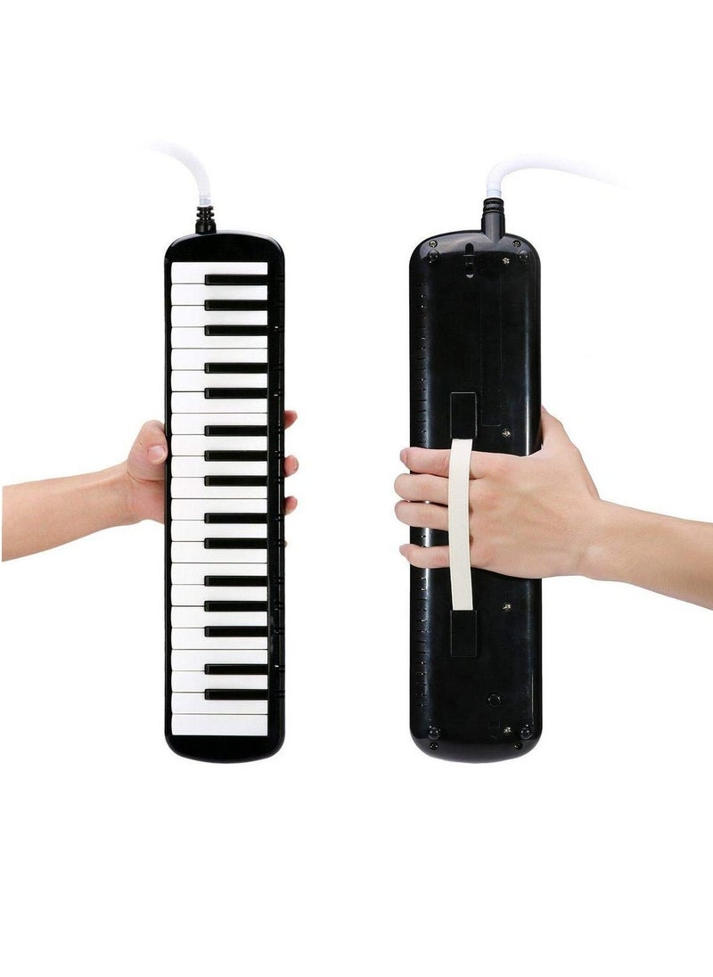 Professional Mouth Piano Melodica Instrument - Mouth Keyboard Piano Organ Melodica Set w/Mouthpiece Tube Accessories for Beginner or Band -(Black)  - Image 2