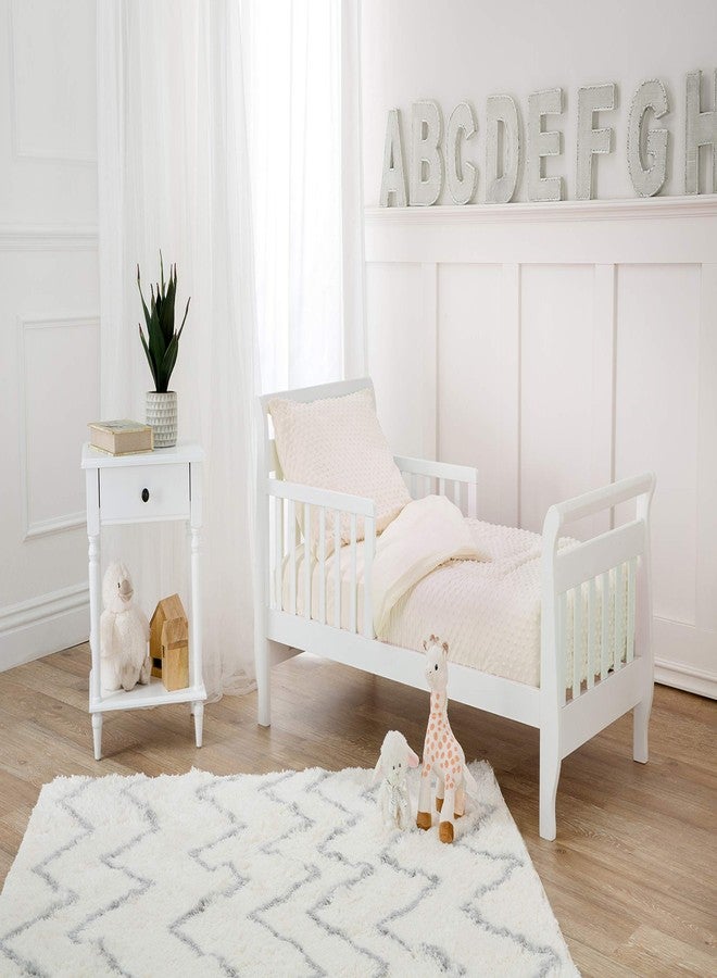 TL Care Minky Dot Chenille 4 Piece Toddler Bedding Set, Cream, for Boys and Girls - Image 2