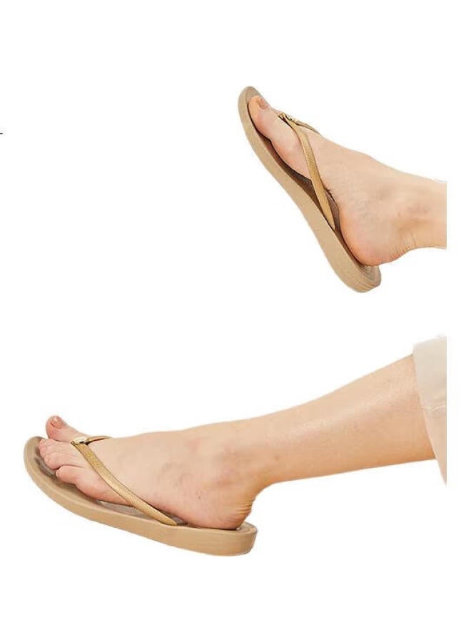 Kenroll Unisex Fashion Lightweight Outdoor Indoor Soft Bottom Slippers Sand Gold Color 39/40 - Image 1