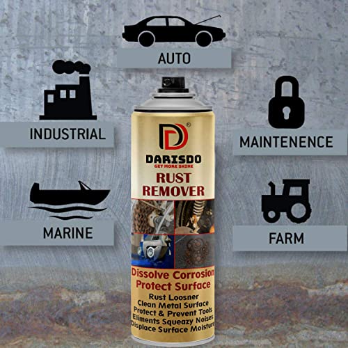 Darisdo Multi-Purpose Rust Remover Rust Inhibitor Derusting Spray, Rustout Instant Remover Spray, Anti Rust Inhibitor Derusting Spray (500 ml), Clear - Image 4