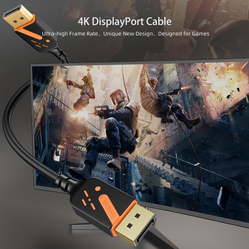 RyzzRooa DisplayPort Cable 3FT, 10-Pack DP to DP Cables, Display Port Male to Male Cable Adapter with 4K@60Hz, 2K@165Hz, 2K@144Hz, Support 3D, HDR for Gaming, Computer, TV, Monitor … - Image 2