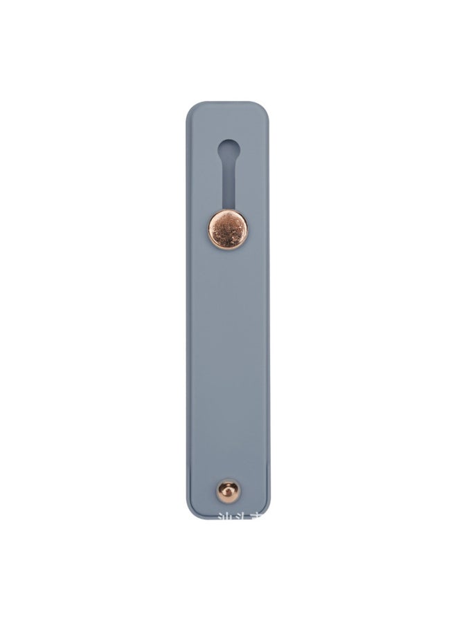 Generic Silicone Mobile Phone Ring Bracket Solid Color Push-pull Mobile Phone Back Sticker Silicone Push-pull Live Lazy Stand-Color:Gray-Style:K167 Bare Metal  - Image 1