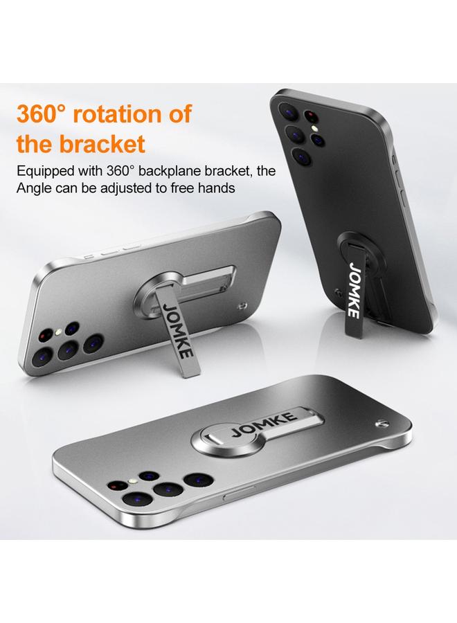 S-TOP Case For Samsung Galaxy S23 Ultra 5G Baking Varnish 360 Rotate Holder No Frame PC Phone Case - Image 3