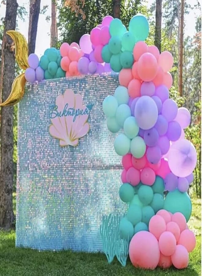 Legendary Mermaid Balloons Garland Kit, Mermaid Tail Balloons, Sea Theme Balloons, Under The Sea Party Decorations, Mermaid Birthday Decorations