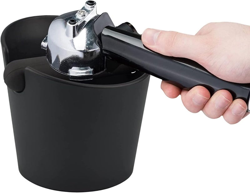 Proxima Direct Coffee Grind Bin, 4.8 Inch Espresso Knock Box Dump Bin Waste Bin with Removable Knock Bar and Non-Slip Base (Black) - Image 5