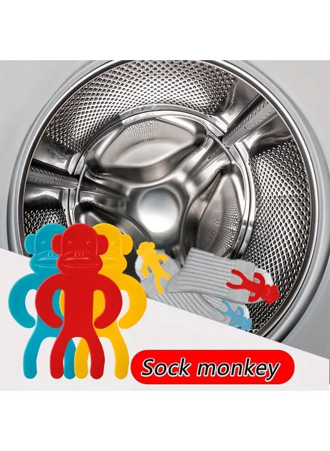 3pcs Colorful Monkey Shaped Laundry Clips Plastic Sock Drying Organizer Home Use - Image 5