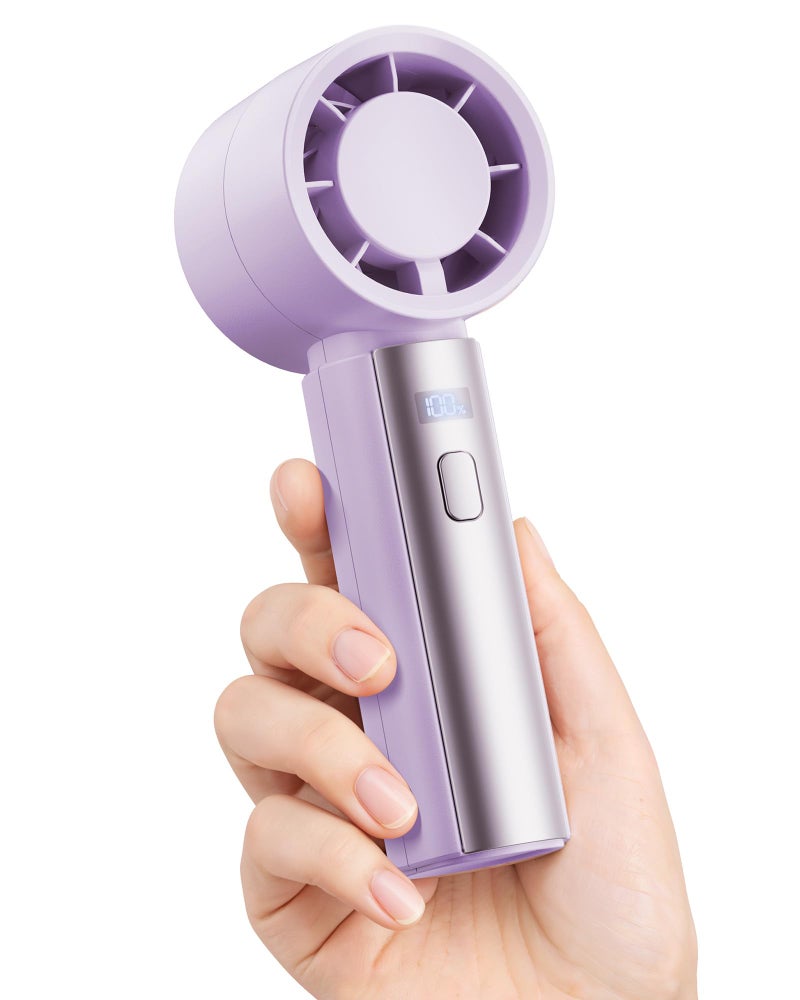 Gaiatop Small Handheld Personal Fan, Powerful High Speed Turbo Cooling, 4000mAh USB Rechargeable Battery Powered Mini Portable Fan for Travel, Outdoor Essentials, Summer Gifts for Women Girls, Purple - Image 1
