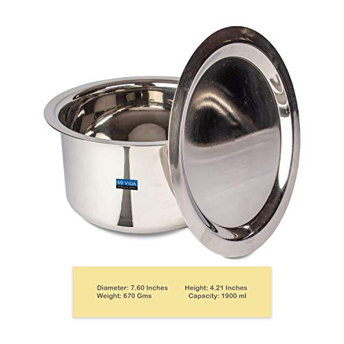 Mivida Mi Vida - SU-TOCI0012 Stainless Steel Cooking Pot with Lid Size 12, silver, standard - Image 3