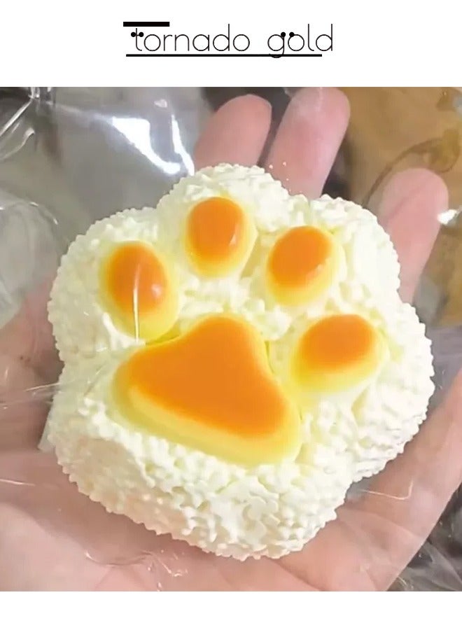 تورنيدو جولد القط باو رايس عجنه كرة ضغط لعبة محاكاة السيليكون بطيء ارتداد لعبة - Image 1