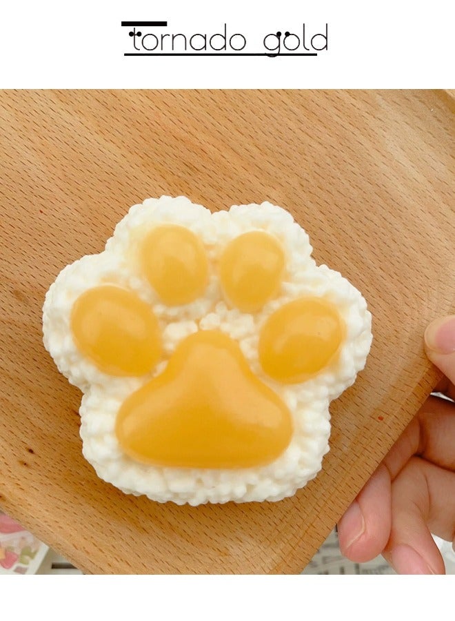 تورنيدو جولد القط باو رايس عجنه كرة ضغط لعبة محاكاة السيليكون بطيء ارتداد لعبة - Image 4