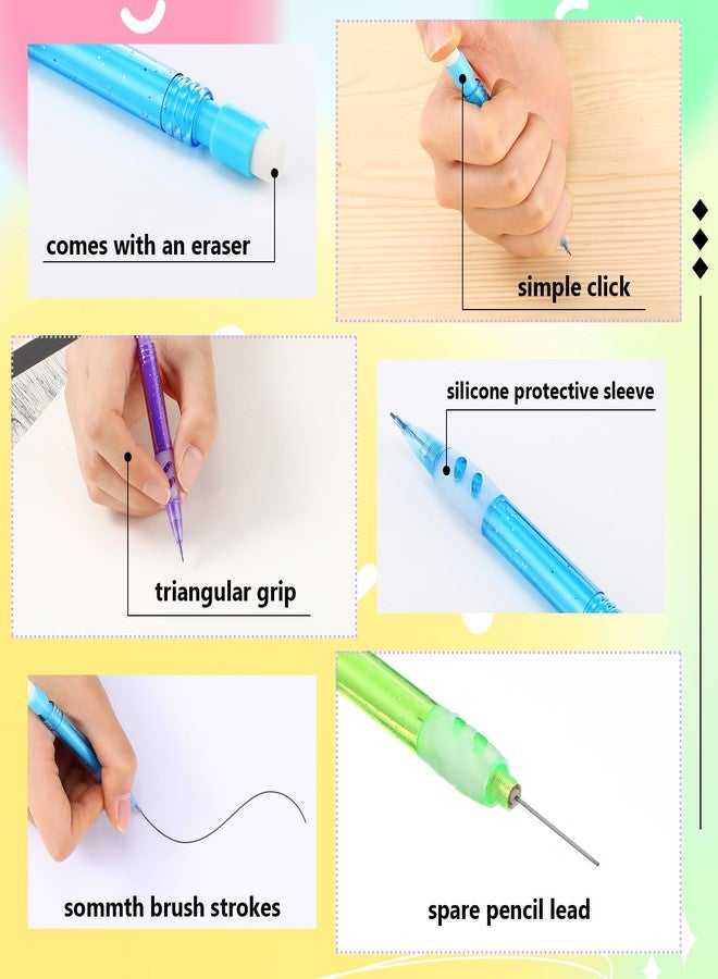 Fuyoooo 100 Pcs Mini Mechanical Pencils Automatic Pencils with Erasers 0.7 mm Small Point for Writing Drawing Sketching Home Office School Supplies - Image 4