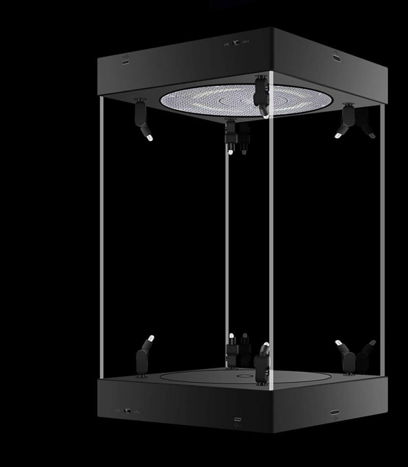 Phicen 1/6 Action Figure Display Box LED Spotlight with Rotating Base (Black, Internal Height 40CM) - Image 2