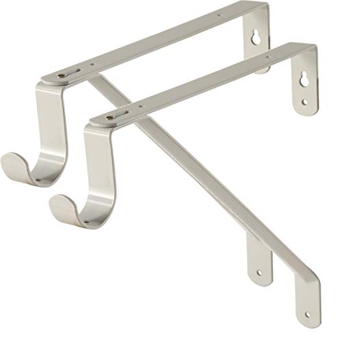 Desunia Adjustable Closet Rod & Shelf Support Bracket - White - Set of 2 - Image 1