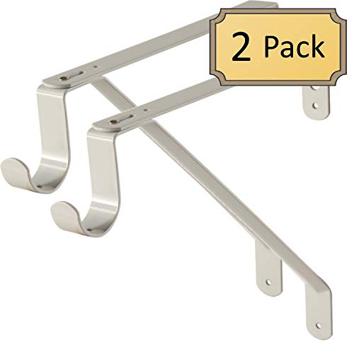 Desunia Adjustable Closet Rod & Shelf Support Bracket - White - Set of 2 - Image 2