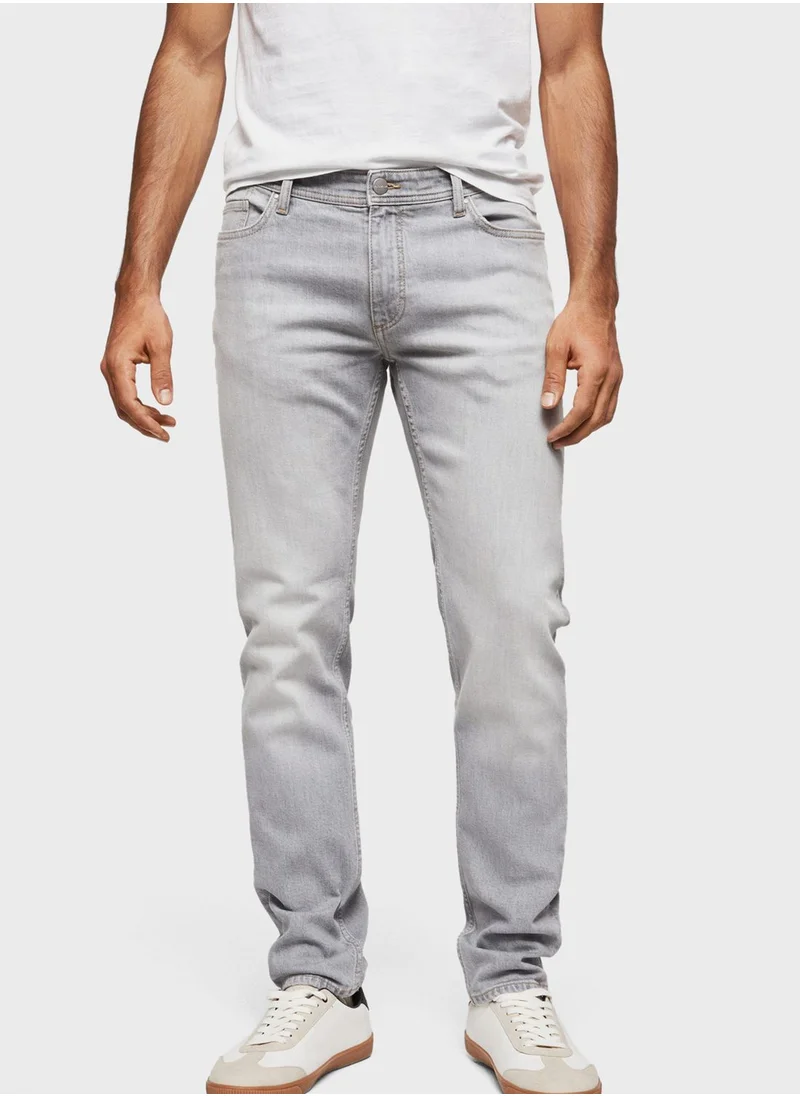 Mango Man Rise Wash Straight Fit Jeans