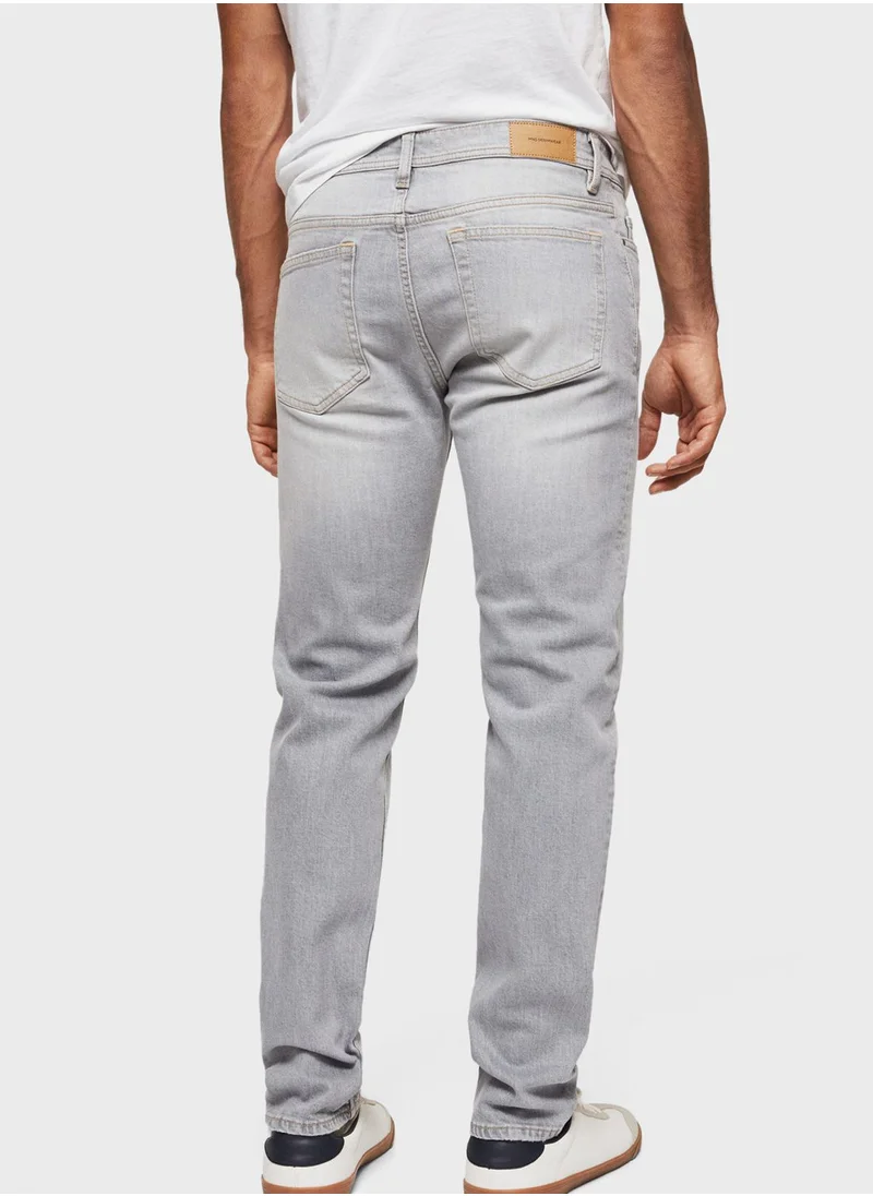 Mango Man Rise Wash Straight Fit Jeans