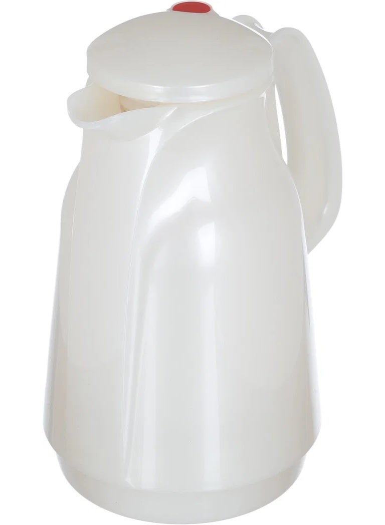 ROTPUNKT thermos, 1 liter, glass inner container, plastic outer shell - pearl - Image 3