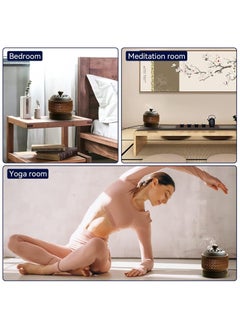 INFOSUN Ceramic Electric Incense Burner, Electronic Aroma Diffuser with Timing Temperature Adjustment and Cover, Resin Frankincense Burner, Used for Indoor Air Purification/Home Decoration/Meditation/Yoga/SPA(High)  - Image 5