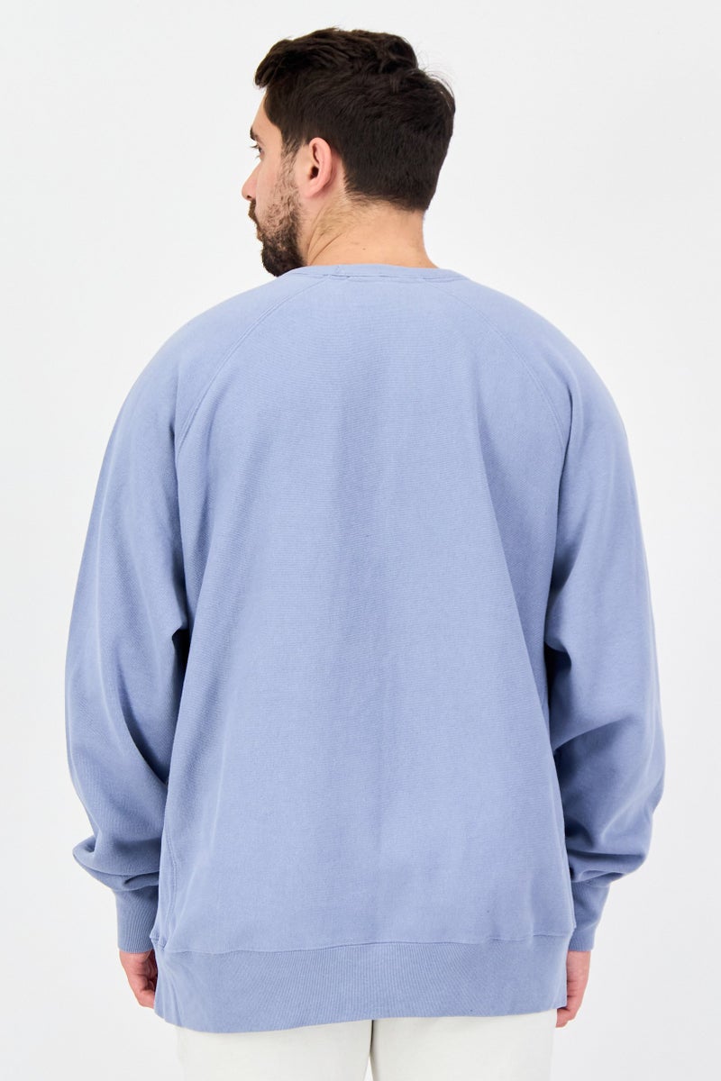 Champion Men Sportswear Fit Long Sleeve Outdoor Sweatshirt, Ash Blue - Image 3