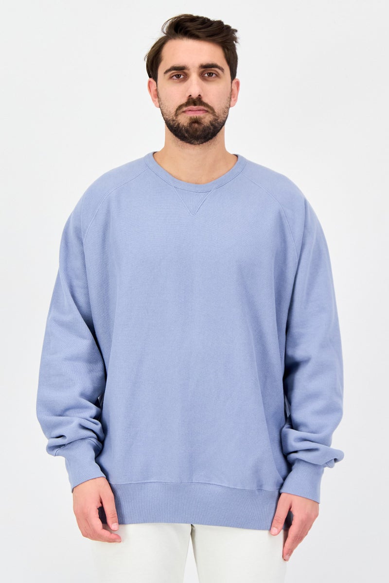 Champion Men Sportswear Fit Long Sleeve Outdoor Sweatshirt, Ash Blue - Image 1