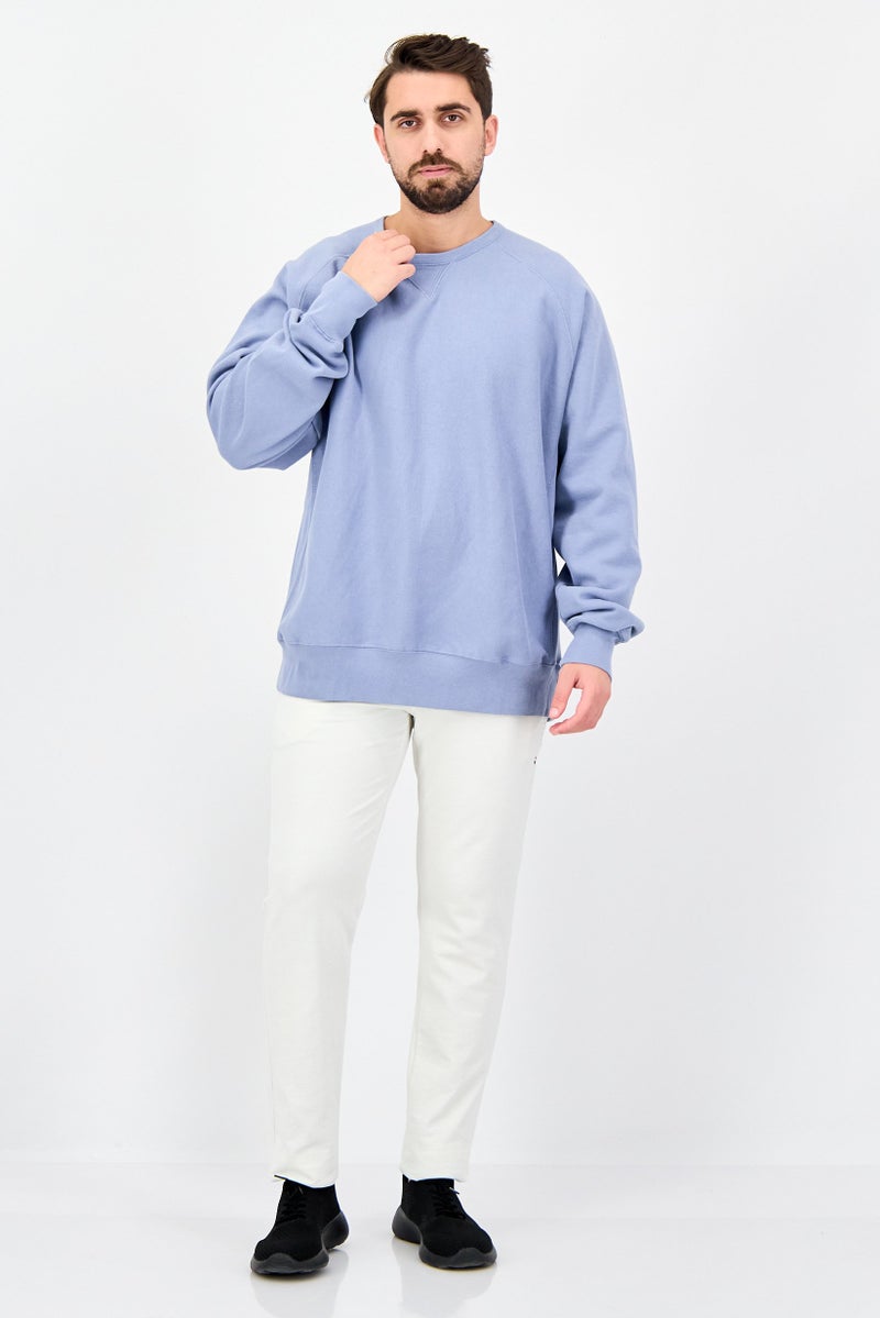 Champion Men Sportswear Fit Long Sleeve Outdoor Sweatshirt, Ash Blue - Image 4