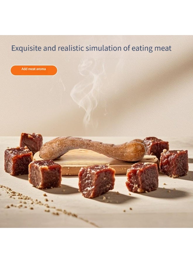 سفينة النور لعبة مضغ للكلاب بنكهة اللحم البقري - شكل عظم واقعي، مقاومة فائقة للعض، لعبة آمنة من المطاط الطبيعي للحيوانات الأليفة - Image 3