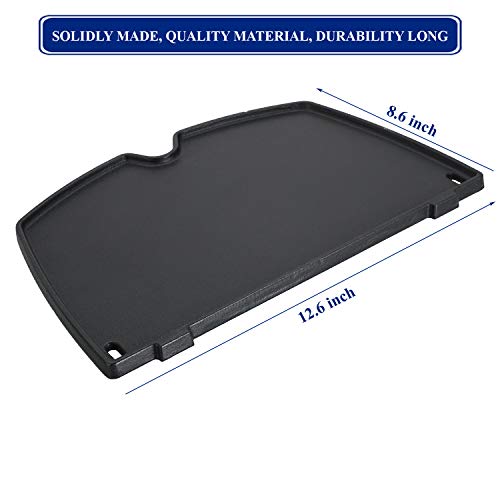 Utheer 6558 Cast Iron Griddle for weber Q1200 Q1000 Series Gas Grills, 12.6 x 8.6 inch Cooking Griddle Plate Replacement Parts for Q100 Q120 Q140 Q1400 Series Gas Grills Accessories - Image 4