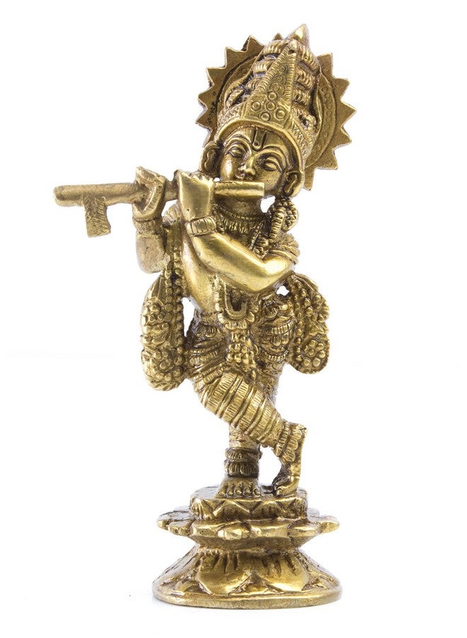 Mohan Jodero Mohan Joder Beautiful Elegant Brass Lord Krishna Statue for Home Decor - Image 2