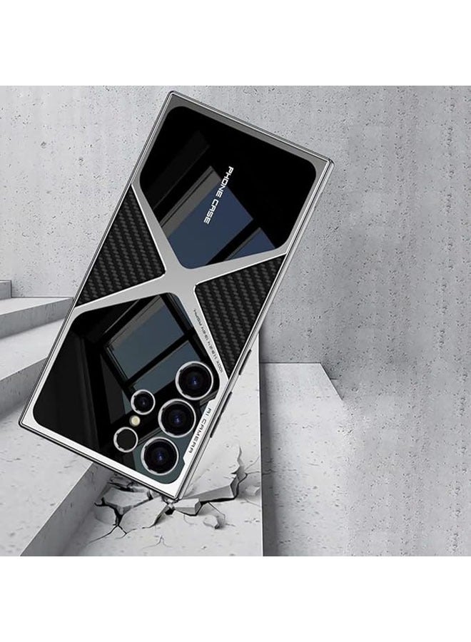 عام حافظة لجهاز سامسونج جالاكسي S24 Ultra، مصنوعة من TPU الفائق النعومة ومضادة للصدمات، بتصميم أعمال درع الكربون، بدون قلم. - Image 5