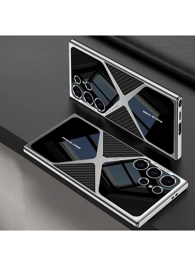 عام حافظة لجهاز سامسونج جالاكسي S24 Ultra، مصنوعة من TPU الفائق النعومة ومضادة للصدمات، بتصميم أعمال درع الكربون، بدون قلم. - Image 3