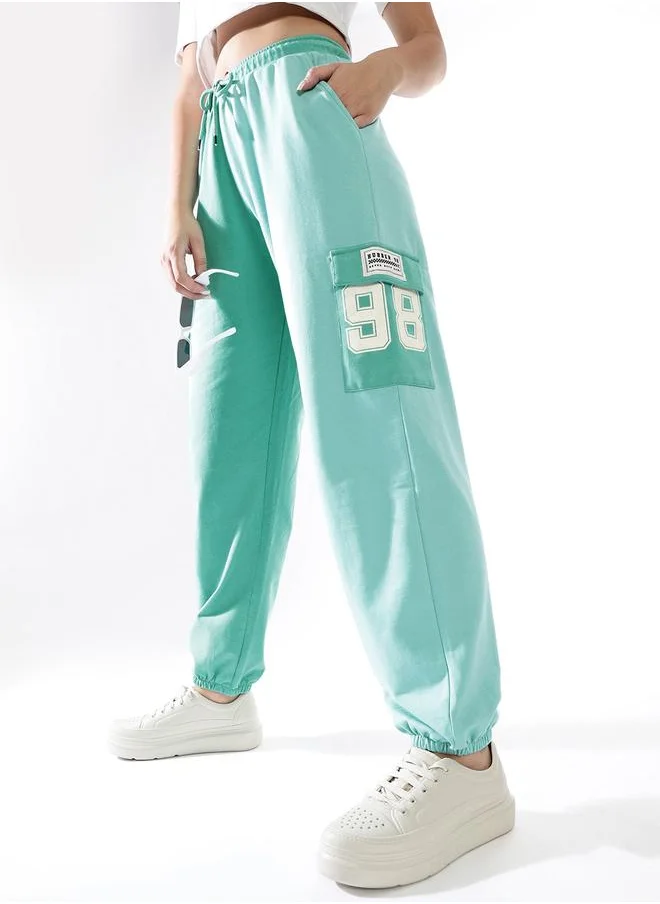 Hubberholme Women Track Pants in Multicolor featuring Jogger fit with a colourblocked pattern, no sleeves, regular length, secured with elasicated + drawstring closure, crafted from terry – perfect for elevating your everyday style.