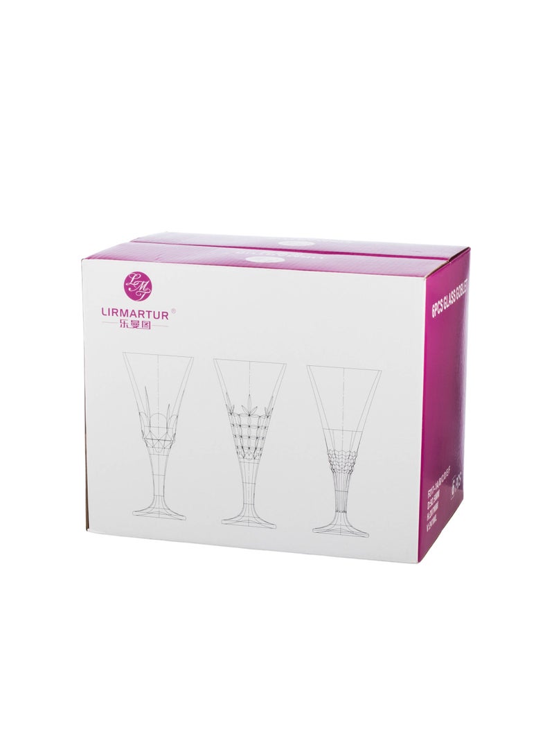 240ml clear glass juice glasses set - Image 5